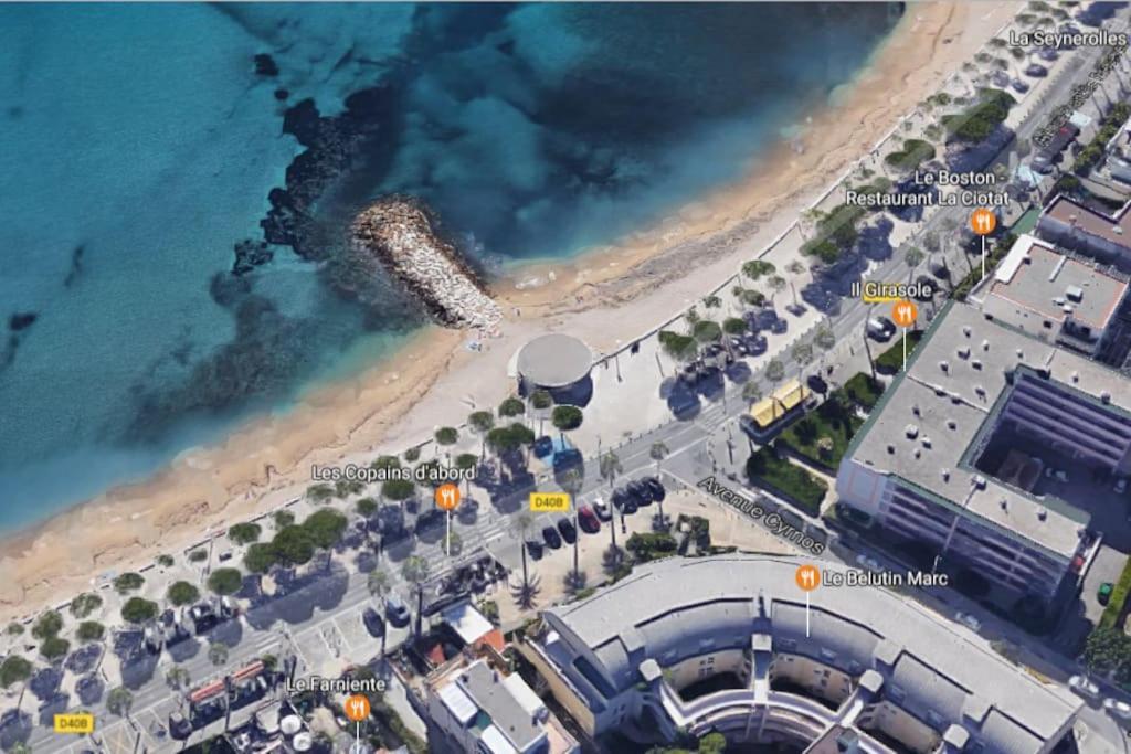 Blue Summer Vibes Duplex Studio For 4P, Ac, Sea View, Parking, Beach At 50M, Spa Access -3 La Ciotat Eksteriør billede